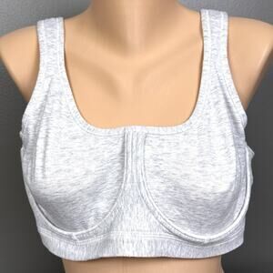 Curvation Underwire Sports Bra Size 42C Gray 5311755 Outer Underwire Back Close